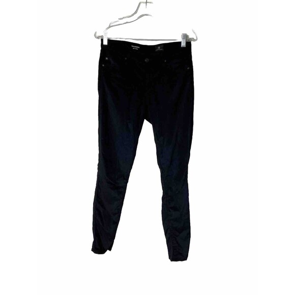 AG Adriano Goldschmied Women's Corduroy Pants Black Size 27R Super Skinny Ankle - Picture 1 of 16